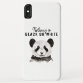 Moderne Panda schwarz und weiß mit Zitat Case-Mate iPhone Hülle (Rückseite)