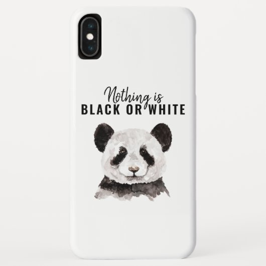 Moderne Panda schwarz und weiß mit Zitat Case-Mate iPhone Hülle (Rückseite)