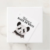 Moderne Panda schwarz und weiß mit Zitat Geschenkanhänger (Beispiel)