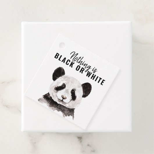 Moderne Panda schwarz und weiß mit Zitat Geschenkanhänger (Beispiel)