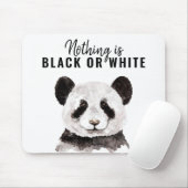 Moderne Panda schwarz und weiß mit Zitat Mousepad (Mit Mouse)