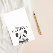 Moderne Panda schwarz und weiß mit Zitat Post-it Klebezettel