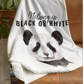 Moderne Panda schwarz und weiß mit Zitat Sherpadecke