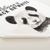 Moderne Panda schwarz und weiß mit Zitat Sherpadecke (3/4)