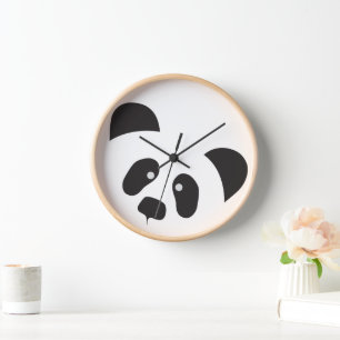 Moderne Panda Wall Clock, 10" Runde Uhr