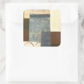 Moderne Panel-Malerei Quadratischer Aufkleber (Tasche)