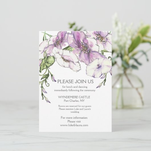 Moderne Pansy Begleitkarte (Stehend Vorderseite)