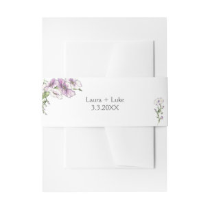 Moderne Pansy Wedding Einladungsbanderole