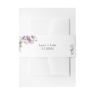 Moderne Pansy Wedding Einladungsbanderole