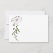 Moderne Pansy Wedding RSVP Karte (Rückseite)