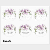 Moderne Pansy Wedding Runder Aufkleber (Blatt)