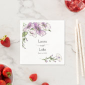 Moderne Pansy Wedding Serviette (Beispiel)