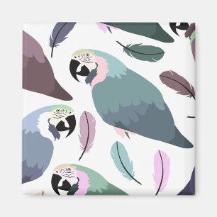 Moderne Papageien Tropisches Muster  Magnet