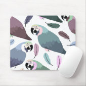 Moderne Papageien Tropisches Muster Mousepad (Mit Mouse)