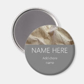 Moderne Papiernamenskur Magnet (Vorderseite/Rückseite)