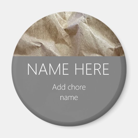 Moderne Papiernamenskur Magnet (Vorne)