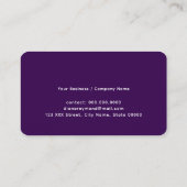 Moderne parallele Goldstreifen dunkel Lila Visitenkarte (Rückseite)