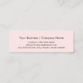 Moderne parallele Imitate Gold Streifen Frische Ro Mini Visitenkarte (Rückseite)