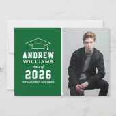 Moderne Partei für das grüne Foto Einladung (Vorderseite)