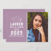 Moderne Partei für den Lila Foto Einladung (Vorne/Hinten)