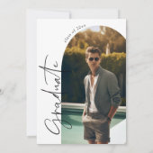 Moderne Partei für den Minimalistischen Foto Einladung (Rückseite)