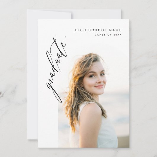 Moderne Partei für den Minimalistischen Foto Einladung (Vorderseite)