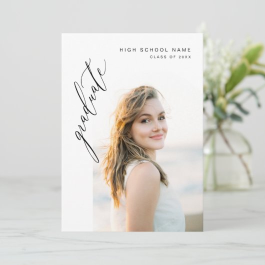 Moderne Partei für den Minimalistischen Foto Einladung (Stehend Vorderseite)