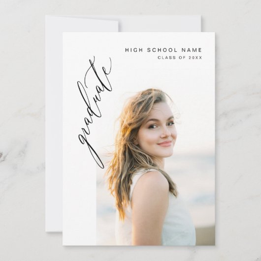 Moderne Partei für den Minimalistischen Foto Einladung (Vorderseite)