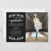 Moderne Partei für den Schwarz-weißen Foto Ankündigung (Vorderseite)