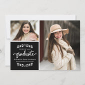 Moderne Partei für den Schwarz-weißen Foto Ankündigung (Rückseite)