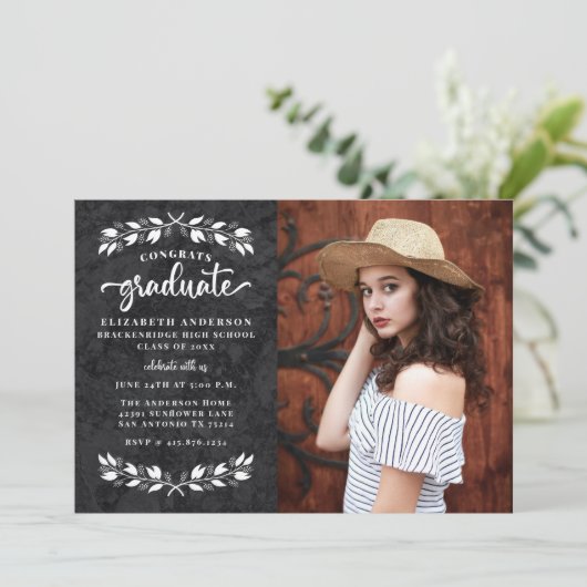 Moderne Partei für den Schwarz-weißen Foto Ankündigung (Stehend Vorderseite)