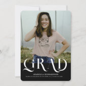 Moderne Partei für den Schwarz-weißen Foto Einladung (Vorderseite)