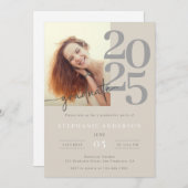 Moderne Partei für die Minimalistische Foto-Script Einladung (Vorne/Hinten)