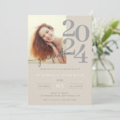 Moderne Partei für die Minimalistische Foto-Script Einladung (Stehend Vorderseite)