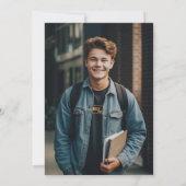 Moderne Partei für einfache Typografie Einladung (Rückseite)