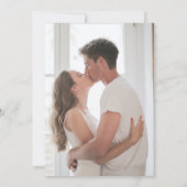 Moderne Partei für einfaches kalligrafisches Engag Einladung (Rückseite)