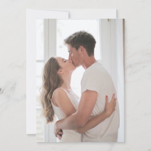 Moderne Partei für einfaches kalligrafisches Engag Einladung (Rückseite)