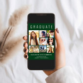 Moderne Partei für grüne Absolventen von Fotosamml Einladung