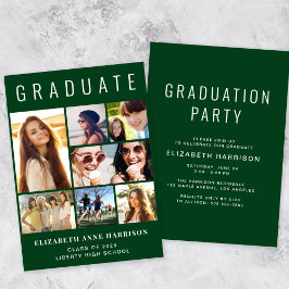 Moderne Partei für grüne Absolventen von Fotosamml Einladung