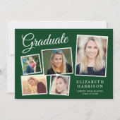 Moderne Partei für grüne Absolventen von Fotosamml Einladung (Vorderseite)