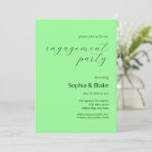 Moderne Partei für grünes Engagement im Minimalist Einladung (Stehend Vorderseite)