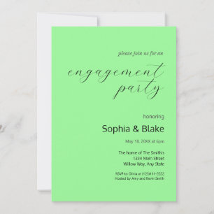 Moderne Partei für grünes Engagement im Minimalist Einladung