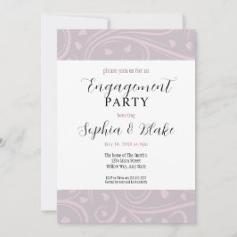 Moderne Partei für Lila und weiße Blumenarbeit Einladung