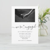 Moderne Partei für minimalistisches Engagement Einladung (Stehend Vorderseite)