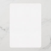 Moderne Partei für minimalistisches Engagement Folieneinladung (Rückseite)