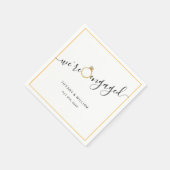 Moderne Partei für minimalistisches Engagement Serviette (Ecke)