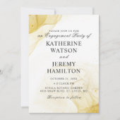 Moderne Partei für Minimalistisches Gold Einladung (Vorderseite)