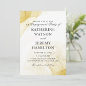 Moderne Partei für Minimalistisches Gold Einladung (Stehend Vorderseite)