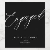 Moderne Partei für minimalistisches Skript Weinetikett (Einzelnes Label)