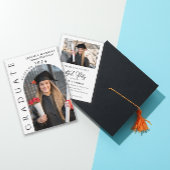 Moderne Partei mit zwei Fotos Einladung